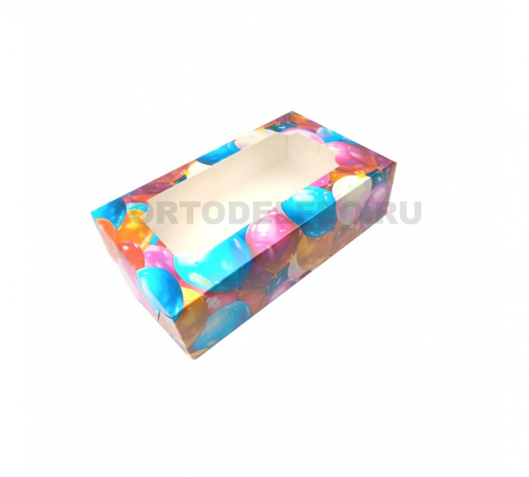 Коробка для зефира 25*15*7см "Шары"