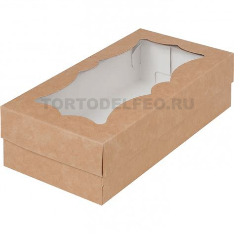 Коробочка для макарон 21*16,5*5,5см белая (на 21 шт)
