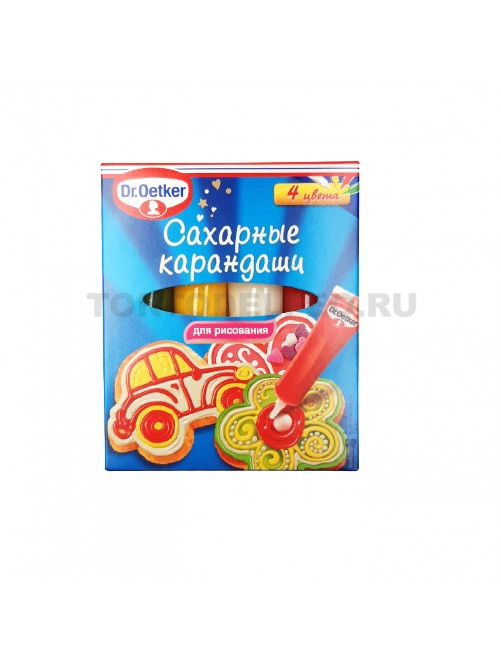 Сахарные карандаши цветные 4шт