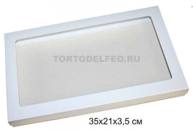 Коробочка для пряников 35*21*3,5см белая