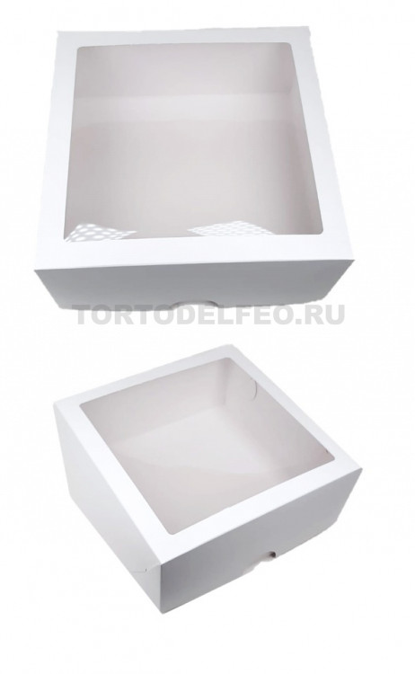 Коробка для торта 25*25*11см с окном