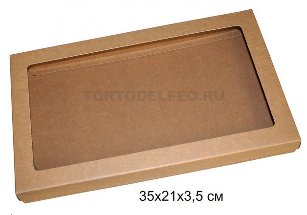 Коробочка для пряников 35*21*3,5см крафт