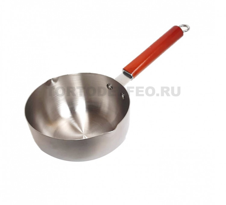 Ковш металлический с деревянной ручкой д 16см