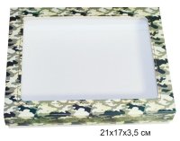 Коробочка для пряников 21*17*3,5см хаки