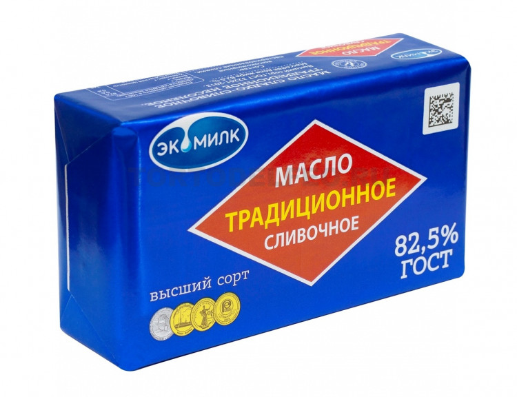 Масло сливочное традиционное Экомилк 330г 82,5%