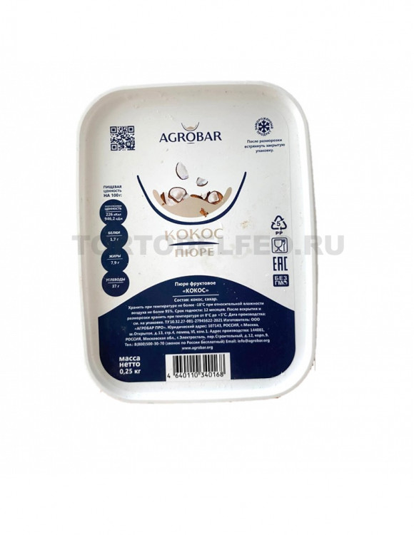 Пюре Кокос с/м 250г AGROBAR