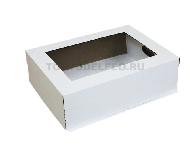 Коробка картон для торта с окном 30*40*12см